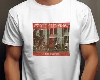 T-shirt voetbalthema, WK-finale, nostalgisch sport-T-shirt, retro voetbalshirt