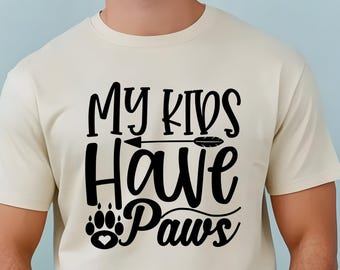 Love Paw Print Dog T-Shirt: Dog Bone Heart Design