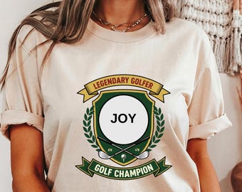 Custom Name Golf Shirt: Personalized Text & Logo Tee, Golf Team Outfit
