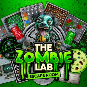 The Zombie Lab - Printable Escape Room for Kids - Easy set-up