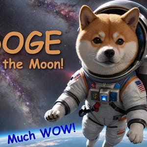 Doge TO THE MOON digital download. Much Wow, Doge dog, Dogecoin  | Instant Digital Download