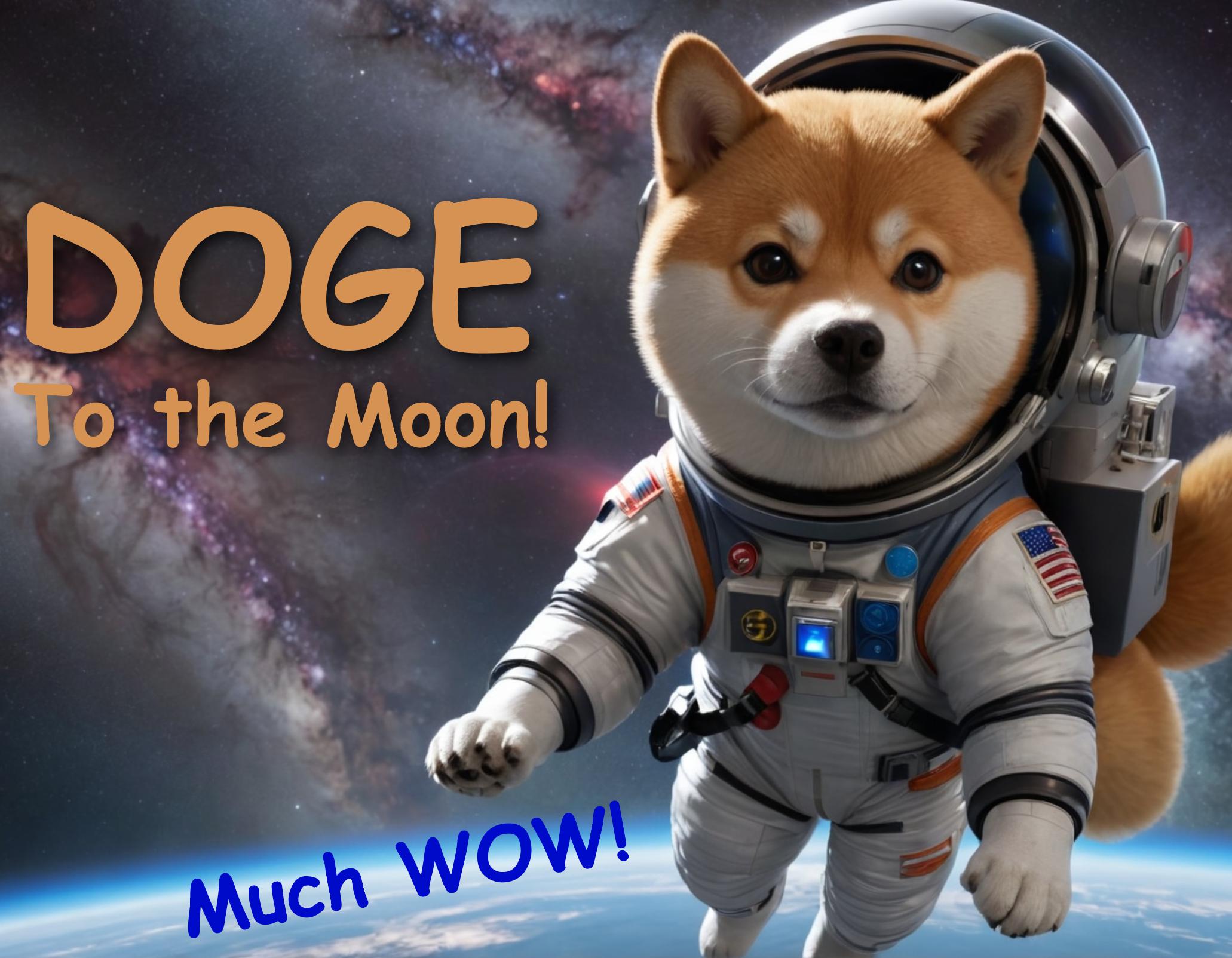 Doge to the Moon Art: Dogecoin Shiba Inu Astronaut (digital Download) - Etsy