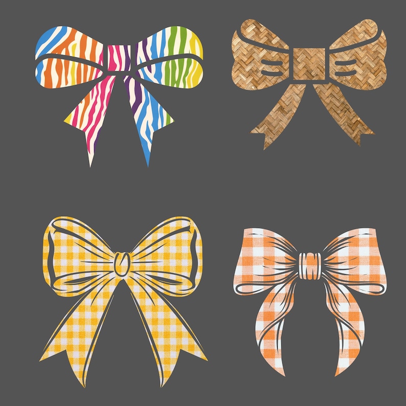 Messy Ribbon Colorfull 200 Ribbon Coquette Bow Messy Bun Bundle Canva Frames - Mom Life Life ...