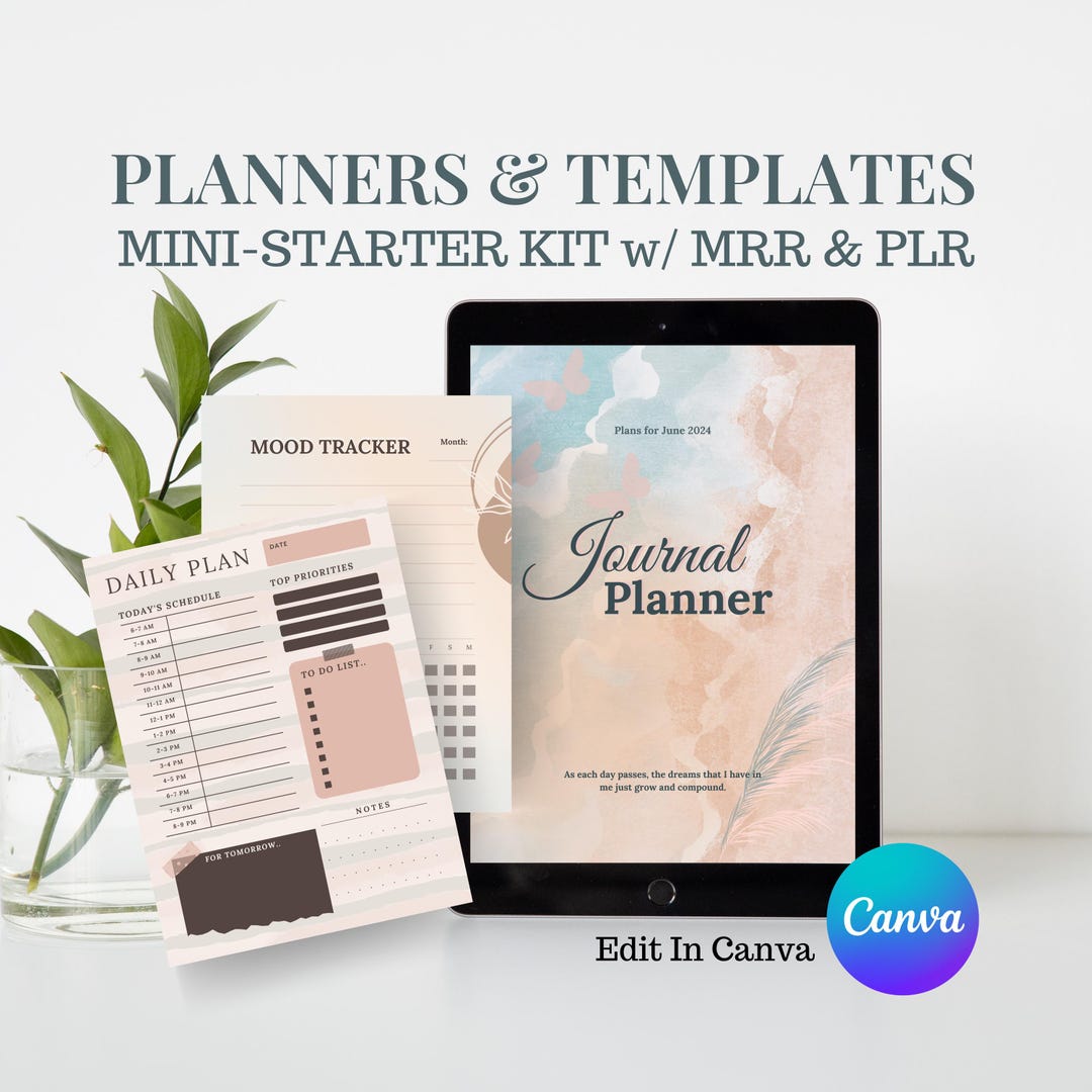 Planners & Templates Mini Starter Kit, Canva Editable Templates With ...