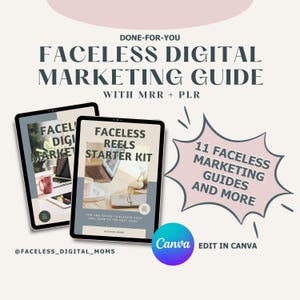 Faceless Digital Marketing, Digital Product, Marketing Guide, MRR, PLR, Digital Marketing Guide,  Instagram, Tiktok, Social Media Marketing