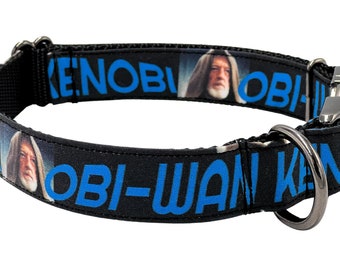 Obi Wan Kenobi Dog Collar, Martingale or Buckle, Personalized, Engraved Buckle, Cat or Dog