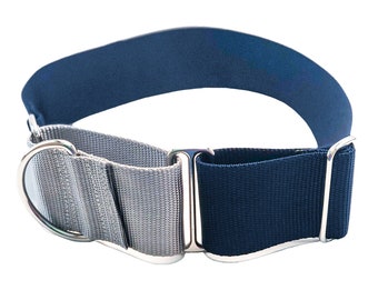 2 inch Nylon Webbing Martingale Dog Collar / Limited Slip Collar/ Solid Color Wide Width Nylon