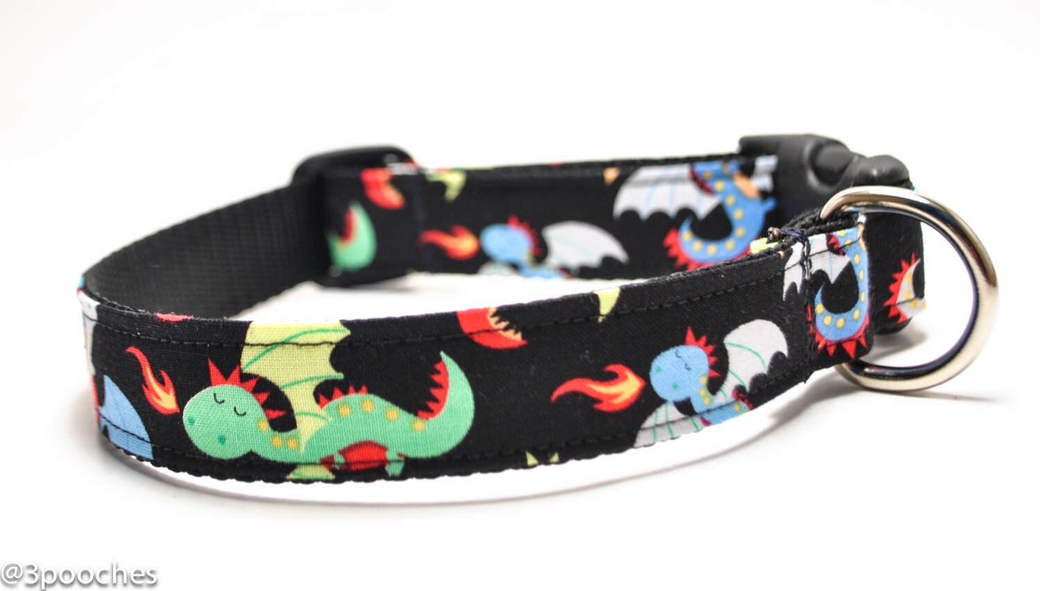 Dragons Dog Collar / Game of Thrones / Martingale or Buckle / Etsy