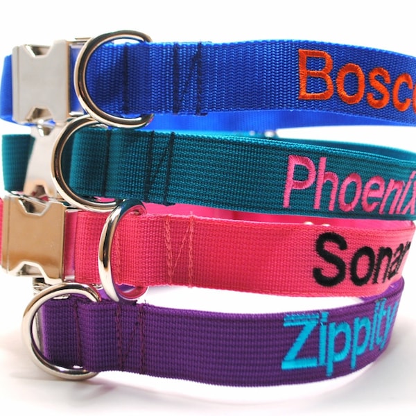 Metal Buckle Personalized Classic Solid Custom Dog Collar