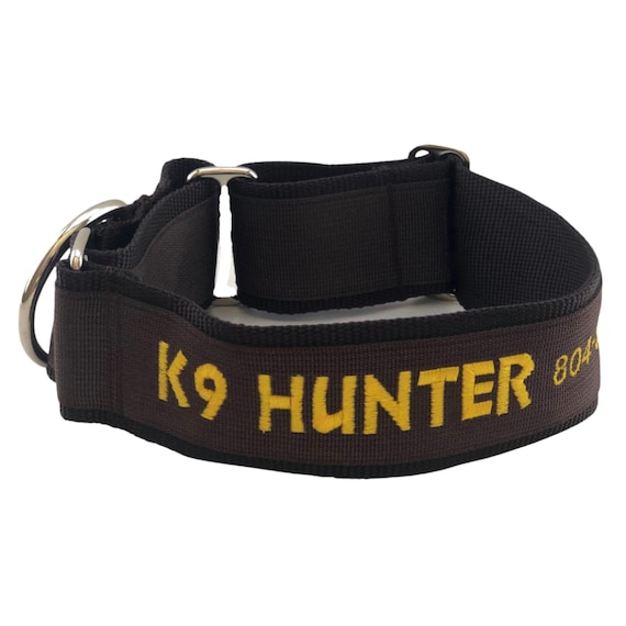 1.5 Inch or 2 inch Wide Personalized Collar / Martingale, Buckle Martingale, or Flat Buckle / ID Tag / Nylon / Two - Color / Large Dog