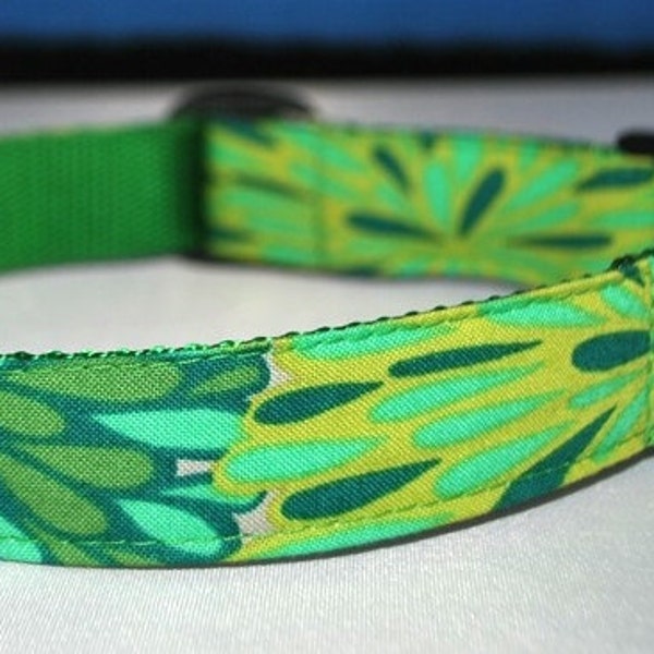 Custom Dog Collar - Green with Envy