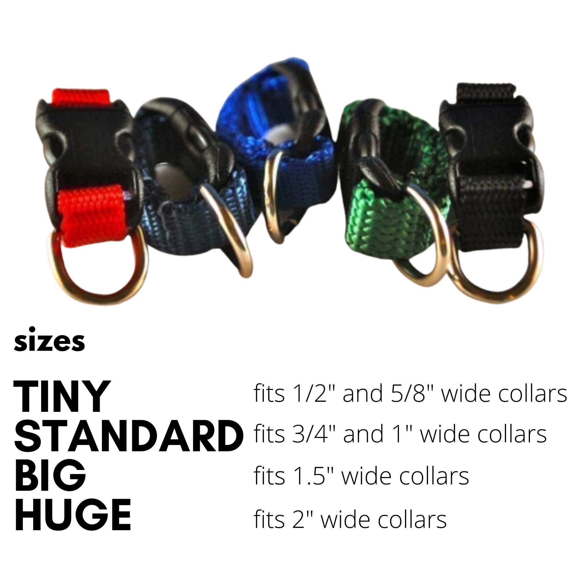 Removable I.D. Tag Changer Change Your Dog s Collar but Not Tags ID Tag Holder Martingale ID Tag 4 Sizes Glow in Dark Buckle Option Etsy Canada