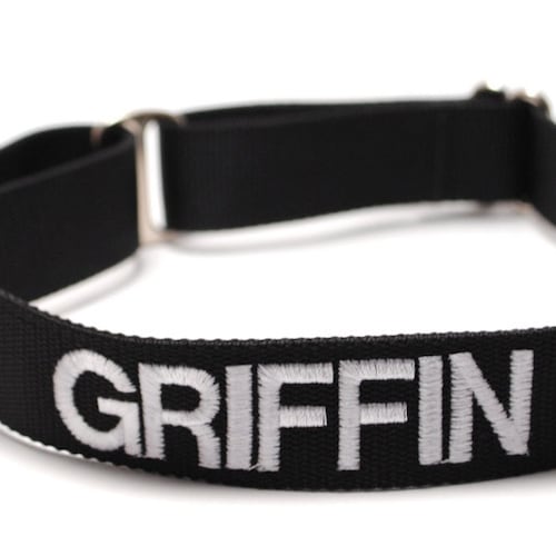 Solid Martingale Dog Collar Personalized / ID Tag Martingale Etsy