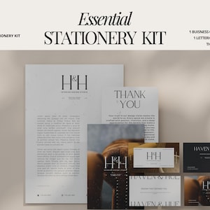 Kit de papelería para diseñadores de interiores, asesores de diseño personalizados, plantilla de membrete, tarjeta de presentación para arquitectos, tarjeta de agradecimiento para decoradores