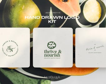 Logo Kit Holistic Nutritionist, Personalised Nutrition Coach branding, Dietition logo kit, Professional Branding,  Modern brand aesthetic