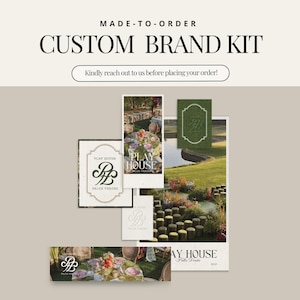 Custom Luxury Branding Package, Made to order Logo kit, All included branding, Editable Stationery Pack, Letterhead Business, Thank you Card