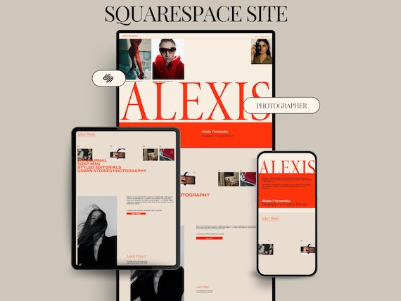 Photographer Squarespace Website Template, Photographer Portfolio Web Design, Wedding Photography Website, Creative Minimal Portfolio Site