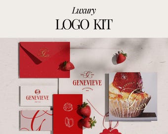 Luxury bakery Logo Semi Custom, Cake shop logo kit, Professional Branding, Modern Simple Logo, Premade Logo KIT, Minimalist Logo, Brand Kit