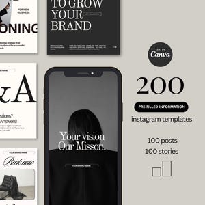 Szablony mediów społecznościowych dla agencji marketingu cyfrowego, posty Canva dla menedżerów mediów społecznościowych, szablony marketingu i budowania marki na Instagramie, natychmiastowe