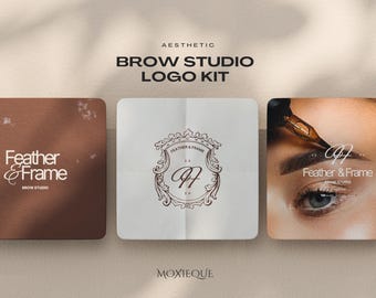 Brow Studio Logo Kit: Vintage PMU Branding (Digital Download)