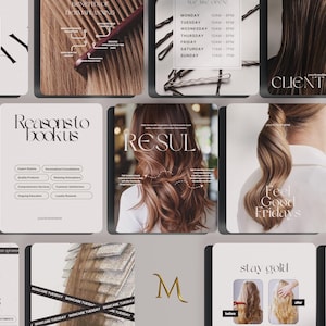 Hair Salon Posts, Hairstylist Instagram Post Templates, Hairstylist/Hairdresser Posts, Hair Care & Treatments, Minimal Social Media Branding