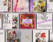 Florist Business Instagram Post Templates, Editable Florist Social Media Bundle Canva, Flower Shop Business IG Posts, Wedding Florist Insta