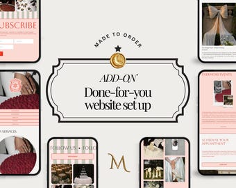 Done-for-you website set up Add-on for the Squarespace template purchased on our shop (Only for the templates listed in the shop)