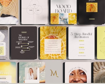 Wellness Coach Instagram Templates: Holistic Health Social Media (Editable Canva)