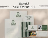 Nutrition Coach Stationery Kit: Letterhead, Business Card, Thank You Card (Digital Download)