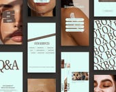 Bold Luxury Medspa Social Media templates bundle, Aesthetician Canva Instagram posts