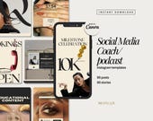 Beige Instagram Templates: Social Media Coach & Brand Strategist, Business Coach Posts (Canva)