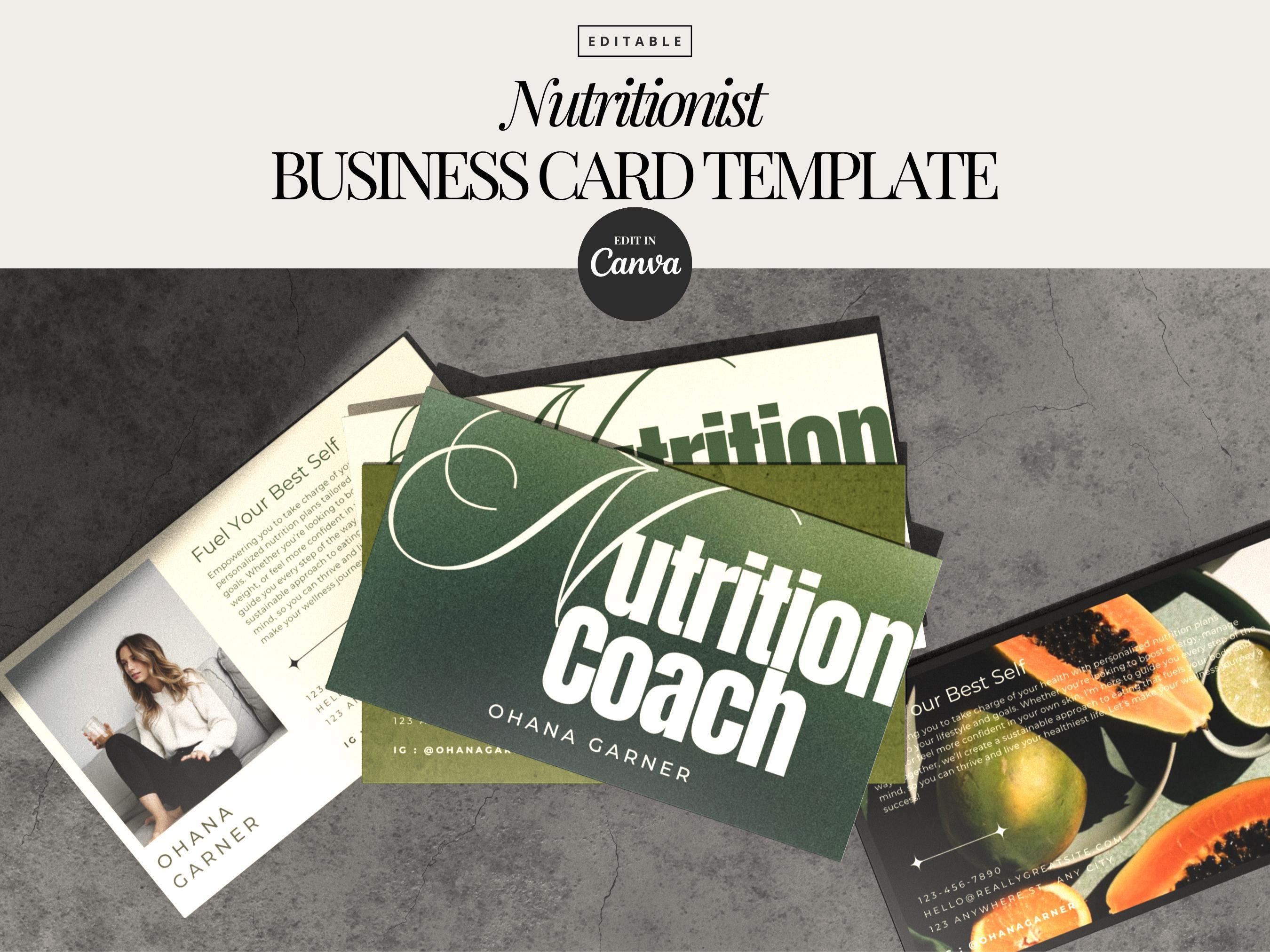 nutrition-coach-business-card-template-editable-diy-canva-design