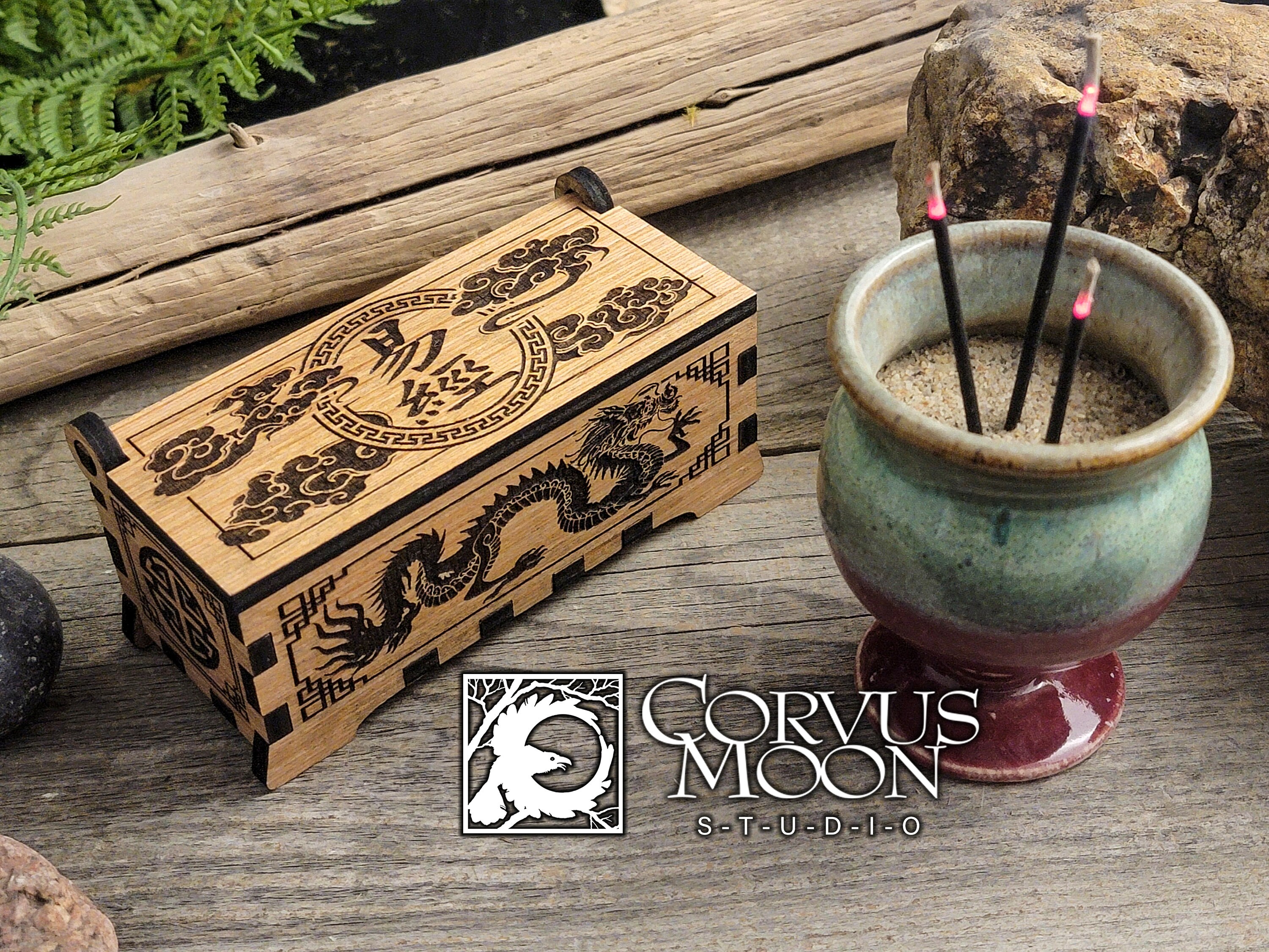 I Ching Coin Oracle Set With 3 Chinese Coins, Decorative Box