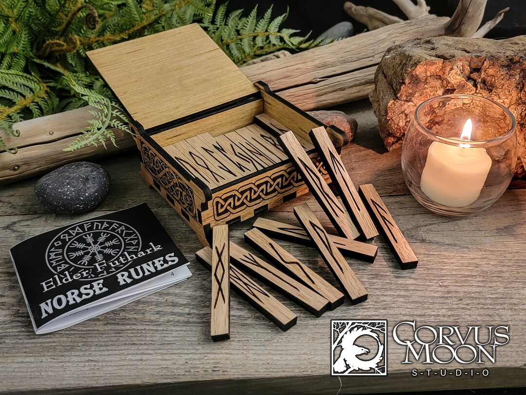 Viking Runes With Keepsake Box and Information Booklet - Elder Futhark ...