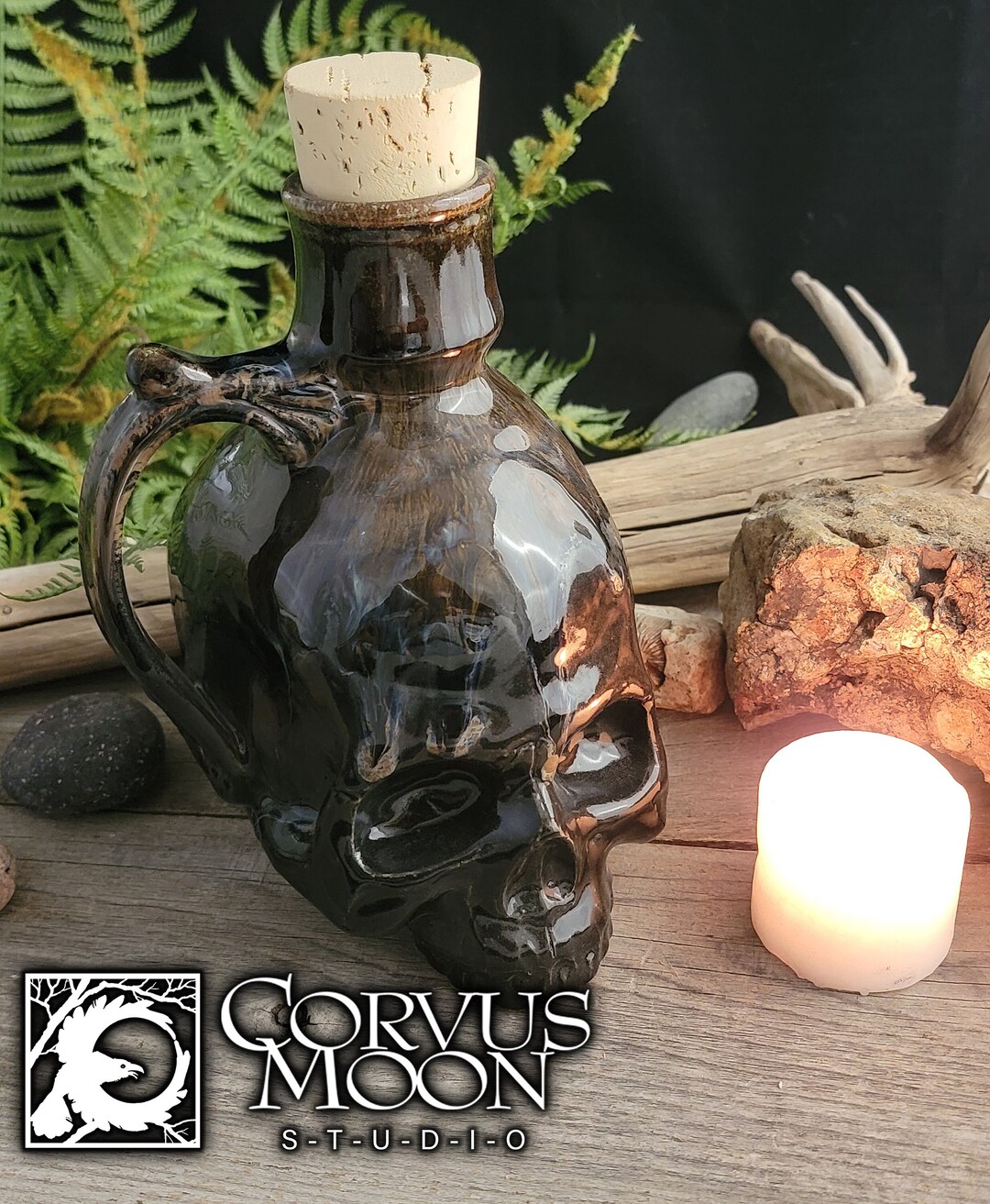 Ceramic Drinking Skull Beer Stein Mug Coffee Cup Pagan Pirate Viking ...