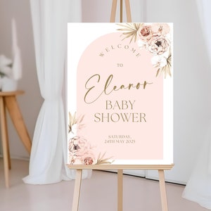 Babyshower Willkommensschild | Babyshower Deko | Personalisierte Partydeko | Babyshower Schild | Babyshower Poster | Baby Party Dekoration