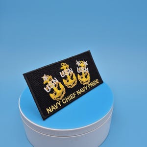 Navy Chief Anchor Embroidered Uniform Patch: USN Pride Military Rank image 11