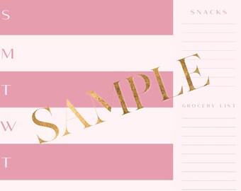 Planejadores diários minimalistas, cronograma, download instantâneo, planejador digital, planejador para iPad, planejador de notabilidade, lista de tarefas, planejador de preparação de refeições