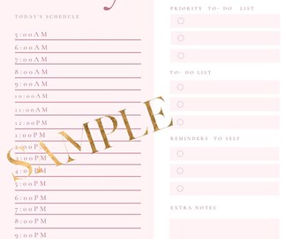 Agendas diárias minimalistas, cronograma, download instantâneo, planejador digital, planejador para iPad, planejador de notabilidade, lista de tarefas