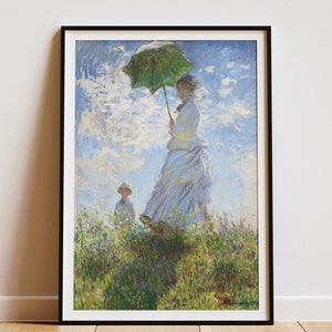 Poster artistico, stampa artistica da parete Serene, decorazione d'arte digitale, arredamento per la casa, arte naturalistica, stile impressionista di Claude Monet