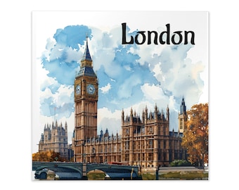 Libro fotografico con copertina rigida "London Watercolor Skyline"