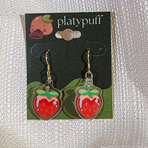 Strawberry Acrylic Earrings