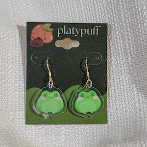 Frog Acrylic Earrings