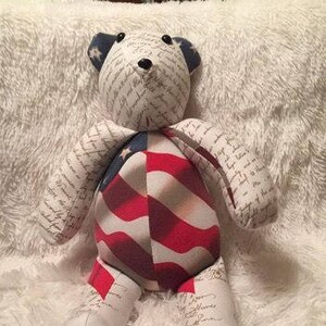 Teddy Bear/memory bear/handmade bear/memory of loved one/Keepsake Bear/memorial teddy bear/memory keepsake/loved ones bear/legacy bear image 7