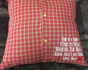 Keepsake Pillow/memory pillow/handmade pillow/memory of loved one/memorial pillow/memory keepsake/loved ones pillow/in memory of/mom/dad