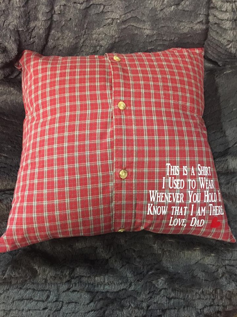 Keepsake Pillow/memory pillow/handmade pillow/memory of loved one/memorial pillow/memory keepsake/loved ones pillow/in memory of/mom/dad image 1