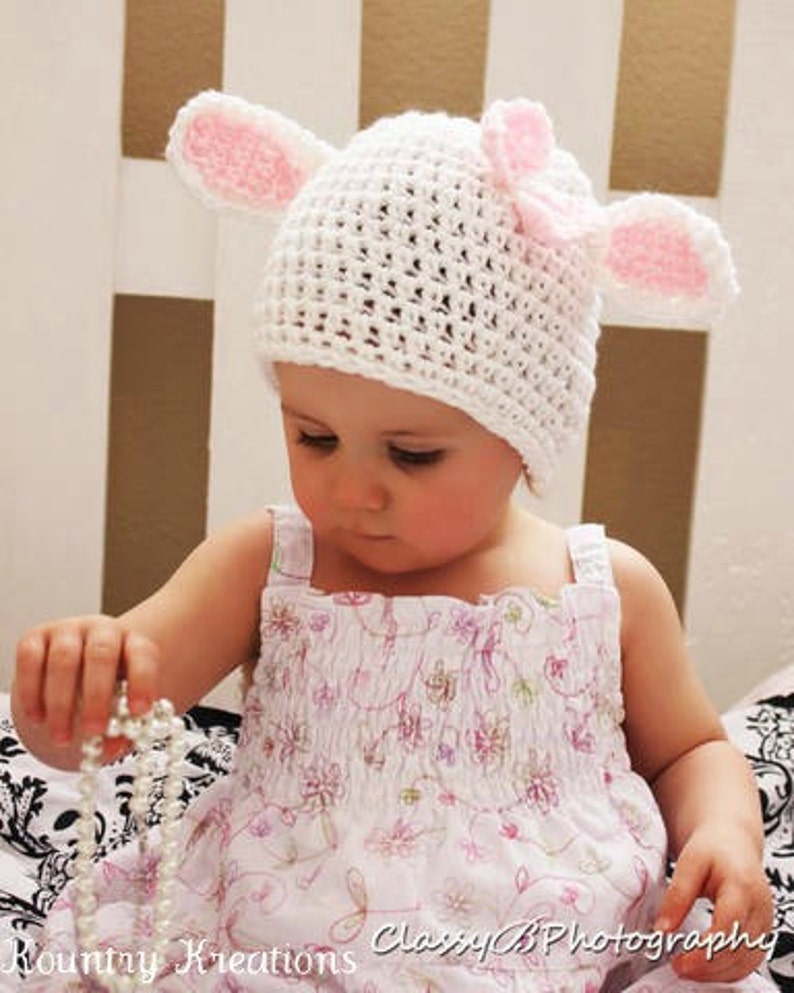 Crochet Lamb Hat Newborn Lamb Hat Baby Girl Hat Toddler Etsy