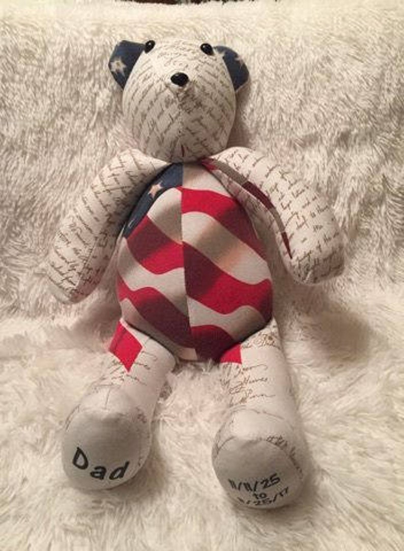 Teddy Bear/memory bear/handmade bear/memory of loved one/Keepsake Bear/memorial teddy bear/memory keepsake/loved ones bear/legacy bear image 7