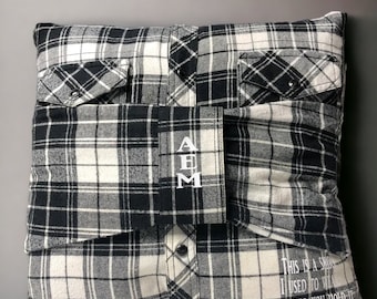 Memory Pillow, Keepsake Memory Pillow, Handmade from Loved One's Shirt, Sympathy Keepsake Pillow, Memorial Gift, Handmade Sympathy Gift