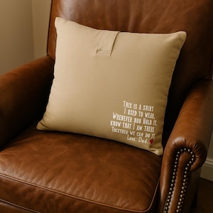 Memory Pillow, Keepsake Memory Pillow, Handmade from Loved One's Shirt, Sympathy Keepsake Pillow, Memorial Gift, Handmade Sympathy Gift image 7